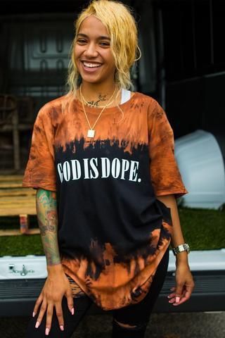 Graphic t-shirts black and orange