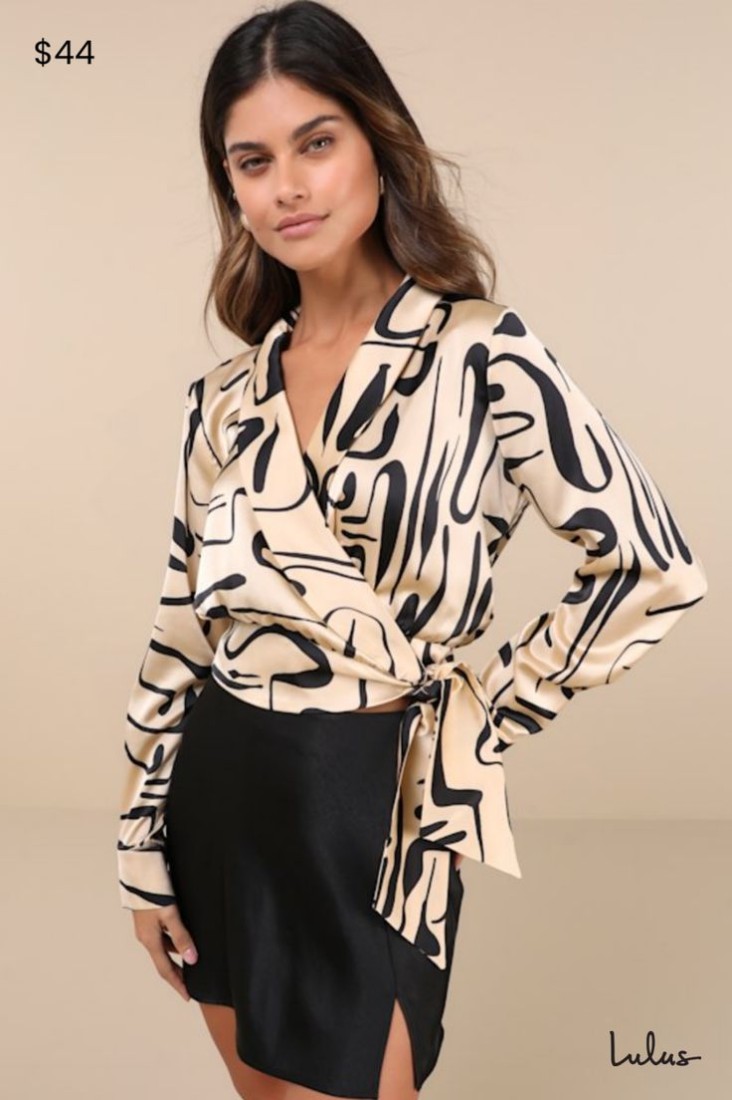 Printed Wrap Tops for the Fearless