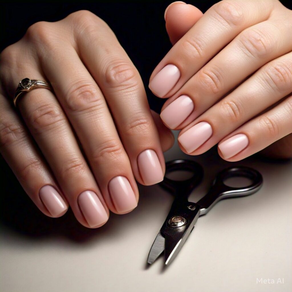 Nail care with ring and cutical scissors