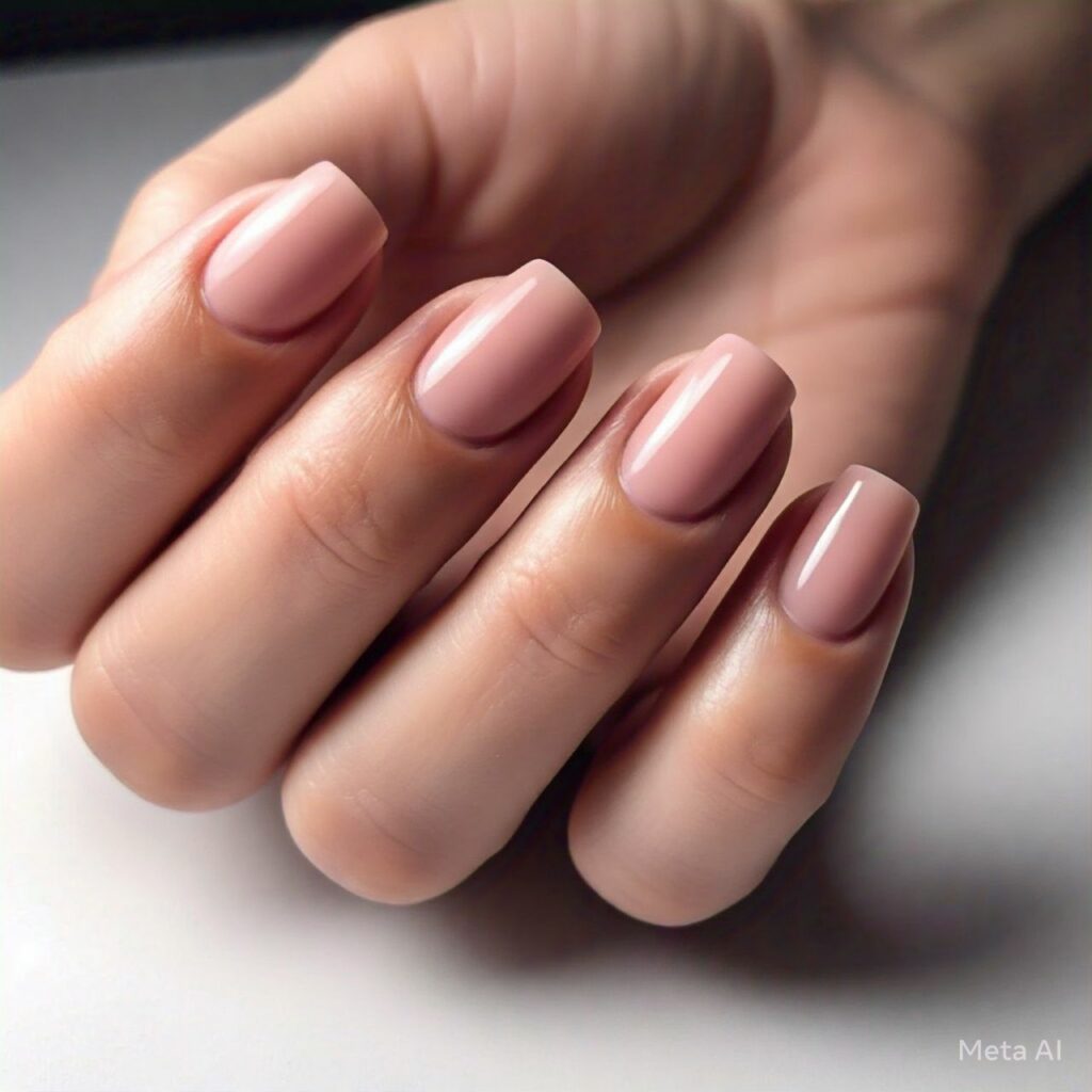 Nail care pink nail polish