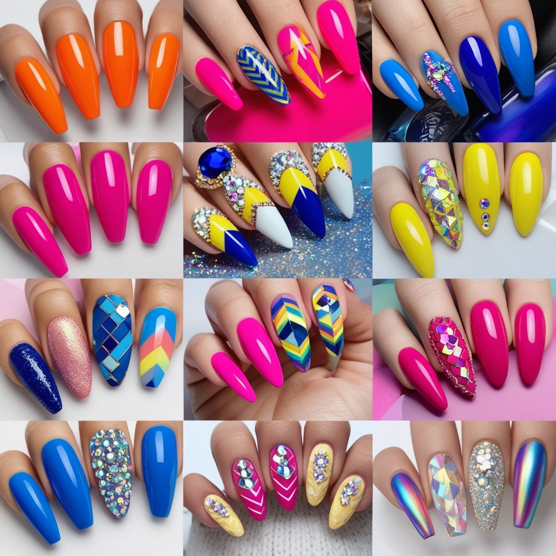 beautiful nails collage