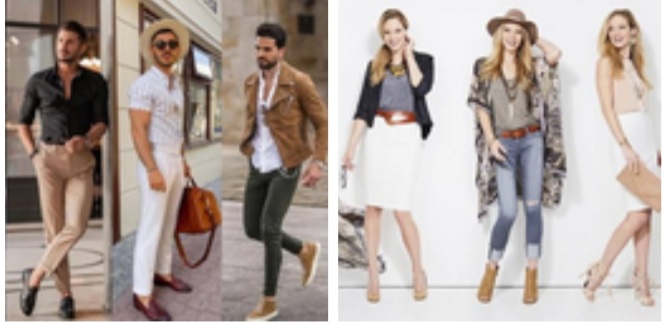 group of male and female models displaying psychology of colors