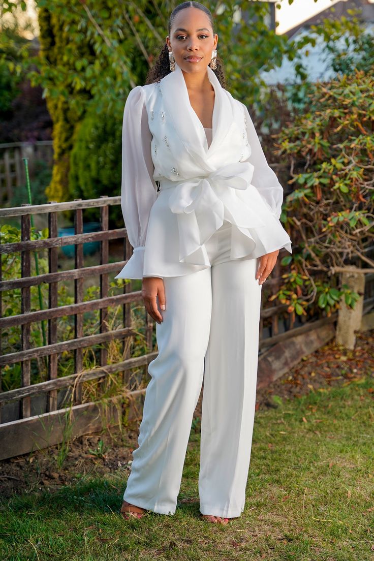 Peplum blouses white