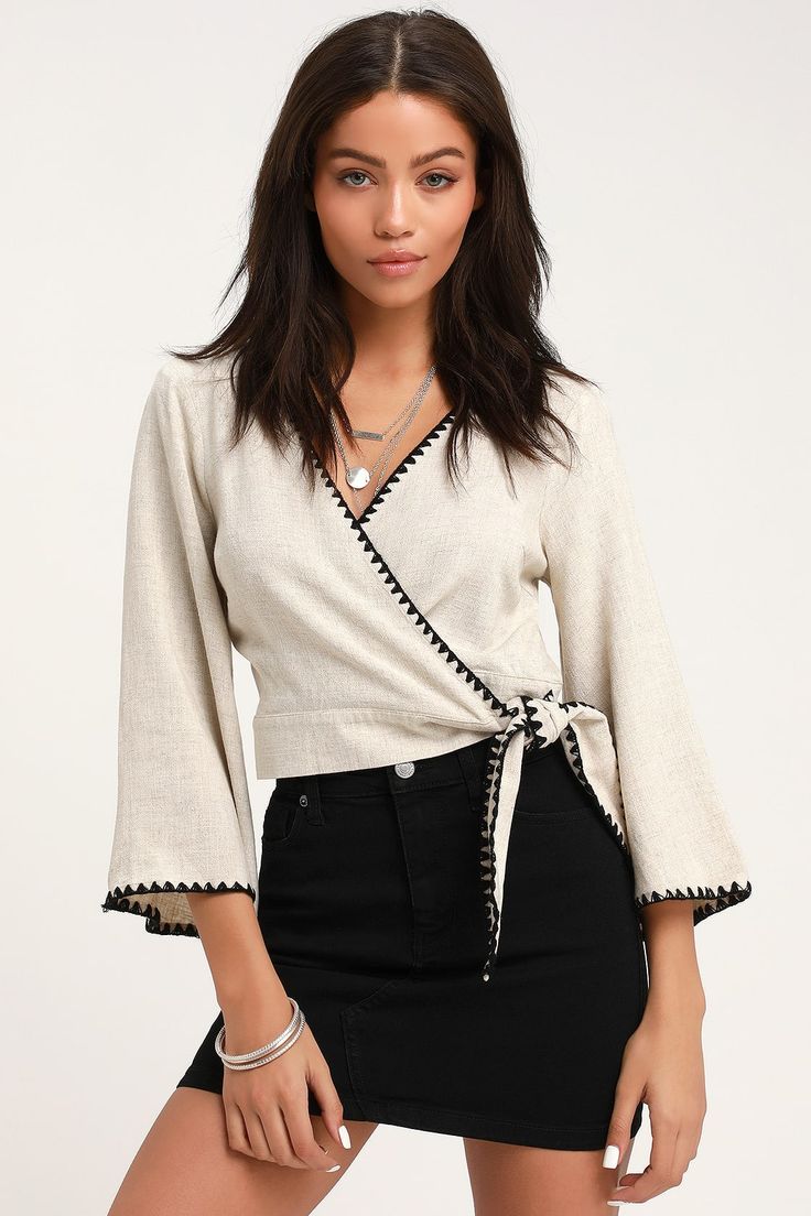 Accessorize Wrap Blouses with a Midi Skirt for the Best Feminine Look