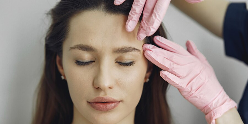 brow lift Melborne woman with facial massage