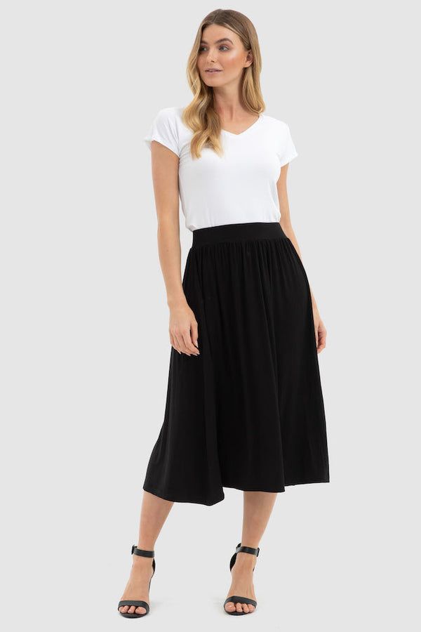 Skirts black midi