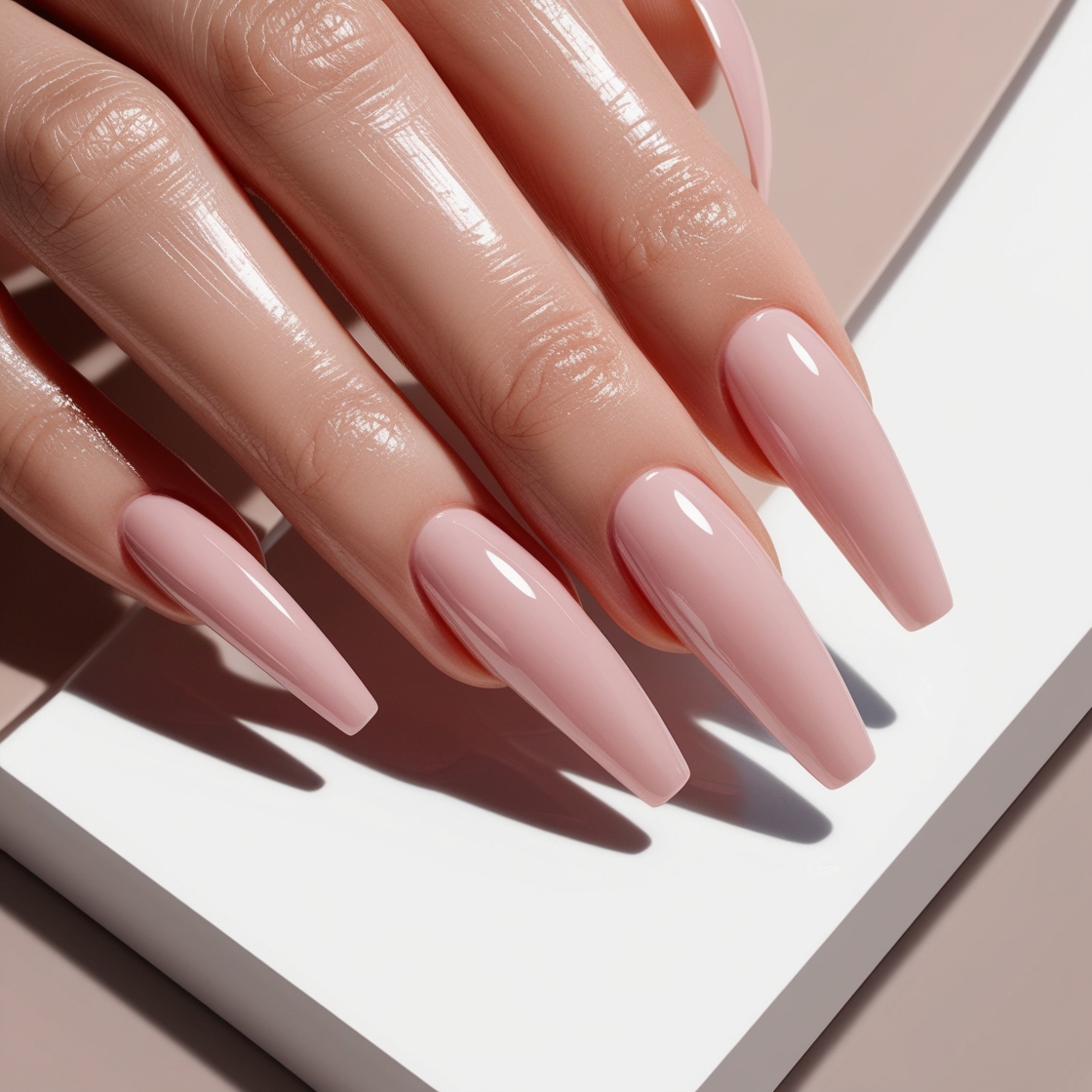 nail care long pink nails