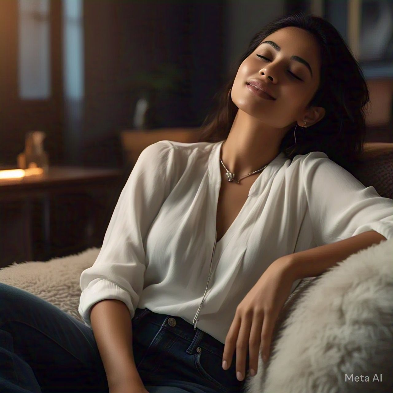 nail care in white sweater