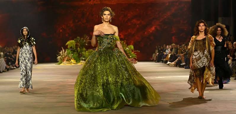 eco-friendly fashion green dress