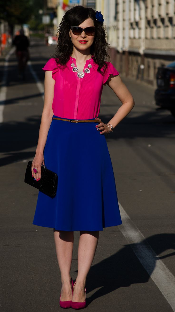 Embrace Color-Blocking with Bold Skirt Colors