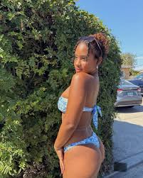 emerging fashion models in blue bikini