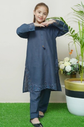 kids' winter dresses blue