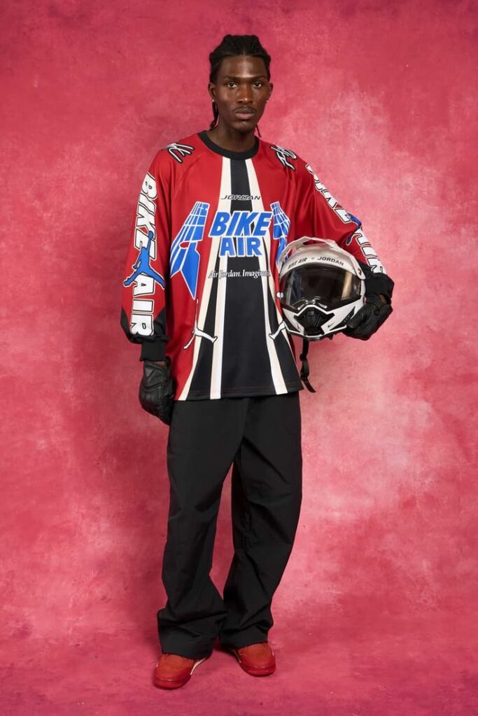Air Jordan 4 with moto cross outfit