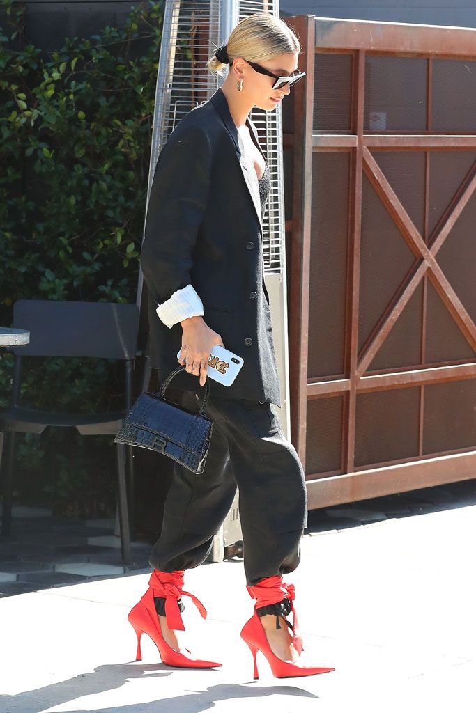 Kylie Jenner in Casual Chic in Oversized Blazers
