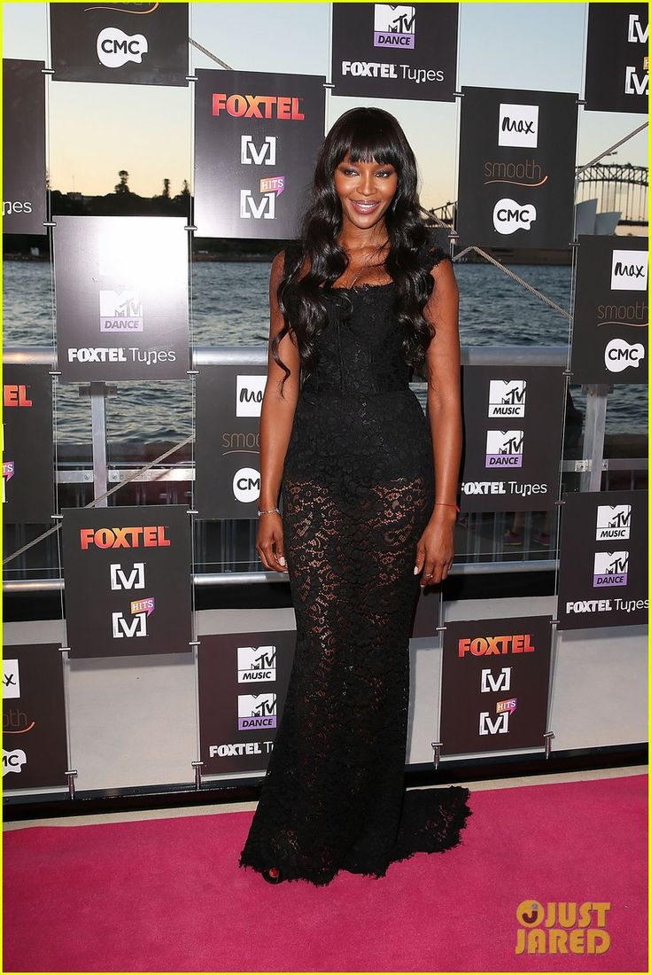 Naomi Campbell Looks Glamorous in Sheer Black Gowns 2