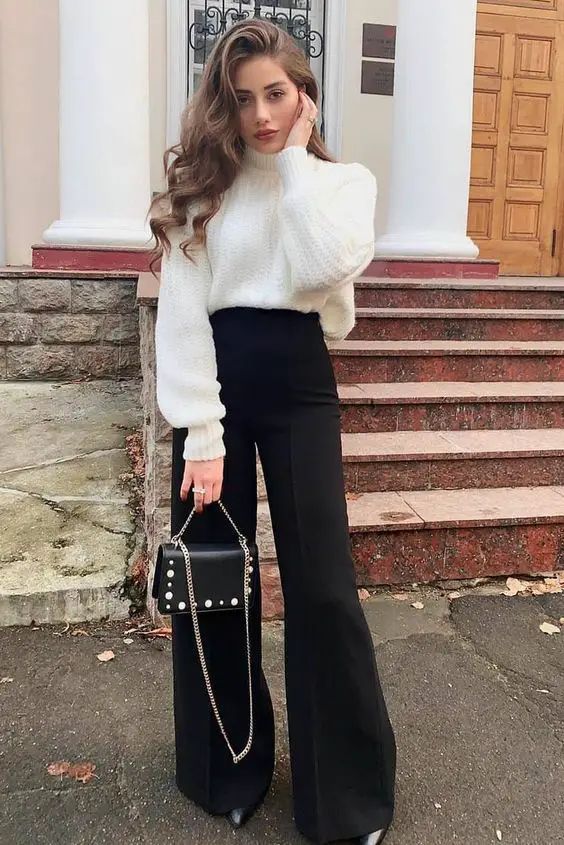 sweaters business casual with black pants