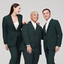 classic suits 3 people in black and white 