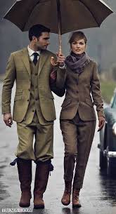 classic suits with umbrella 