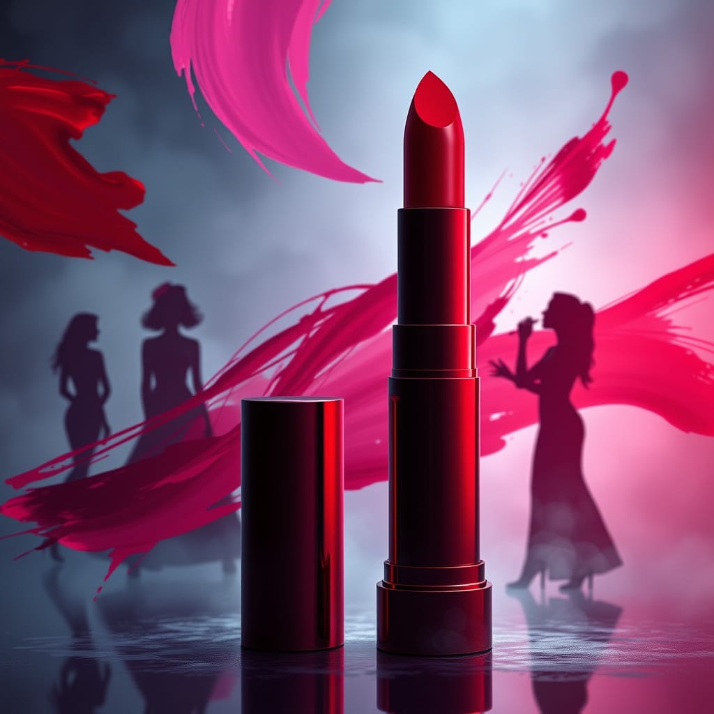 lipstick with aret in background 