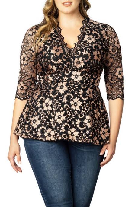 plus-size fashion in peplum top
