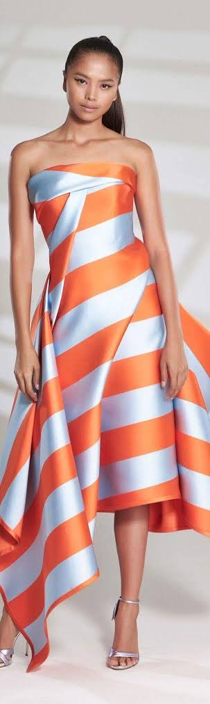 silver and orange dress