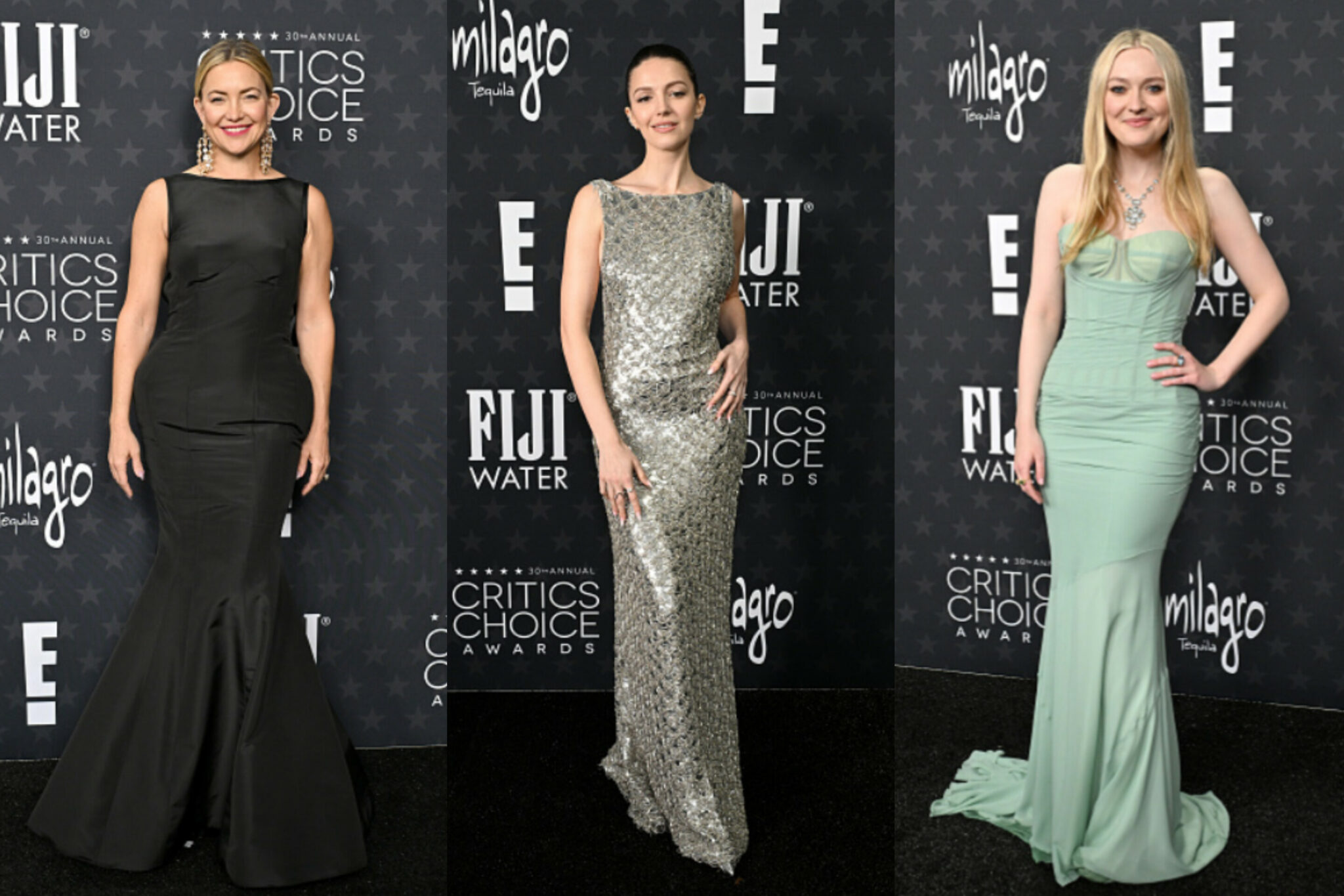 Dakota Fanning, Kate Hudson, and Ella Hunt Light Up the Red Carpet at the Critics Choice Awards 2025