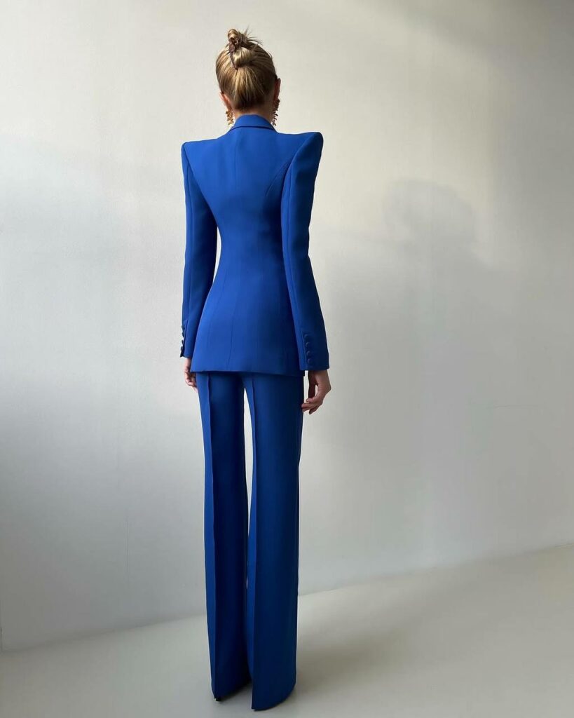 electric blue power suit 567