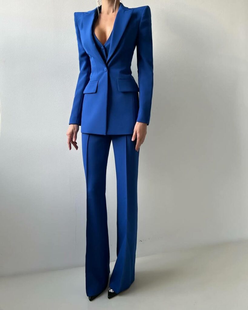electric blue power suit 66