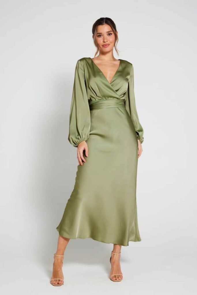 light green A-line dresses