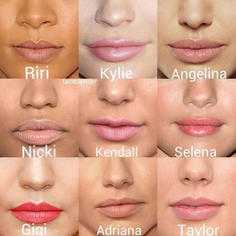 lip shape many lip shapes 