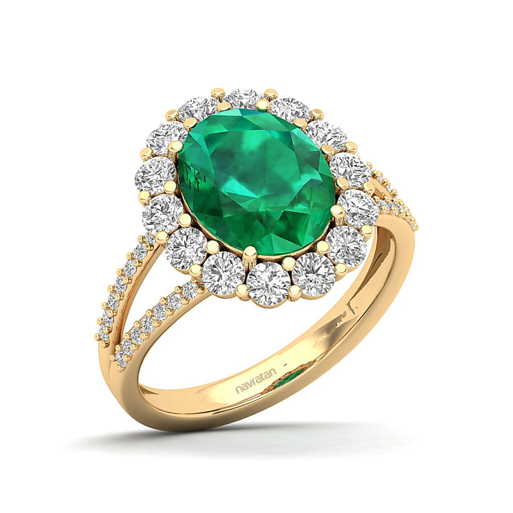 emerald with diamonds