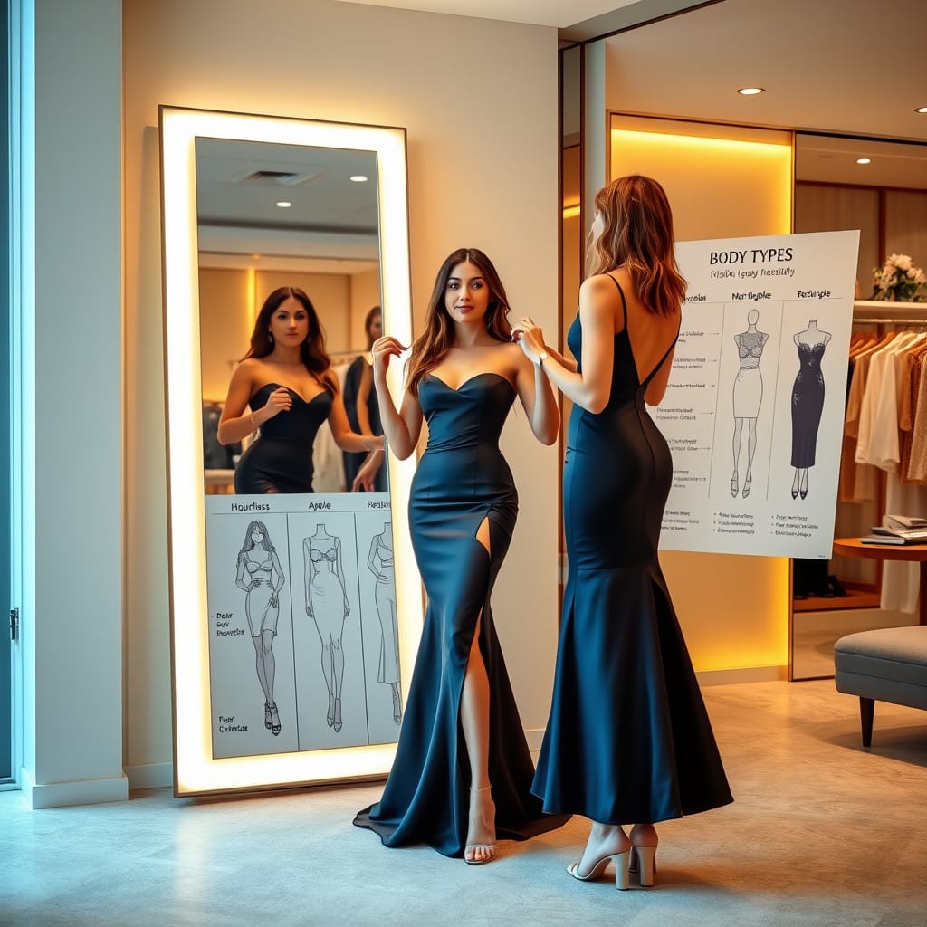 woman in blue dress with peekaboo slit