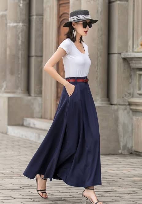 Maxi Skirts blue 
