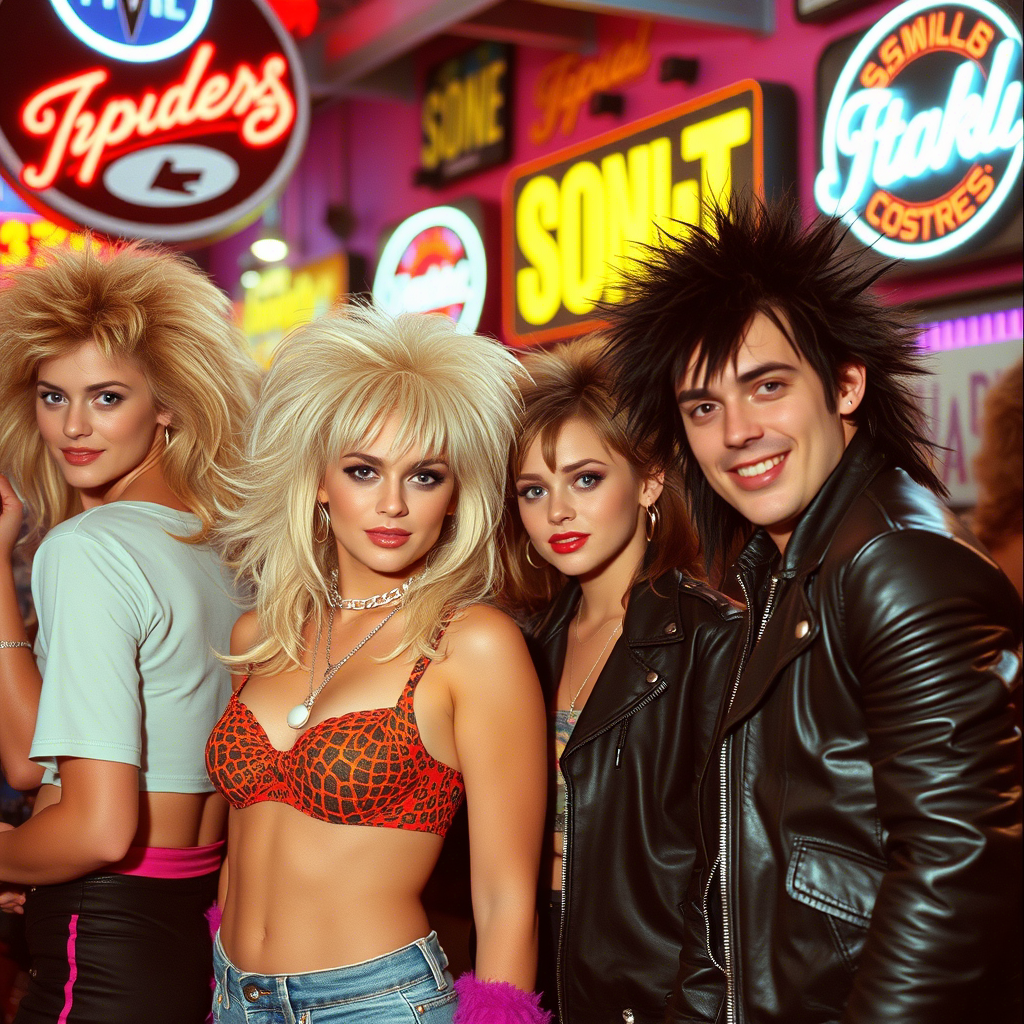 iconic hairstyles 1980's Vig hair and spike cuts