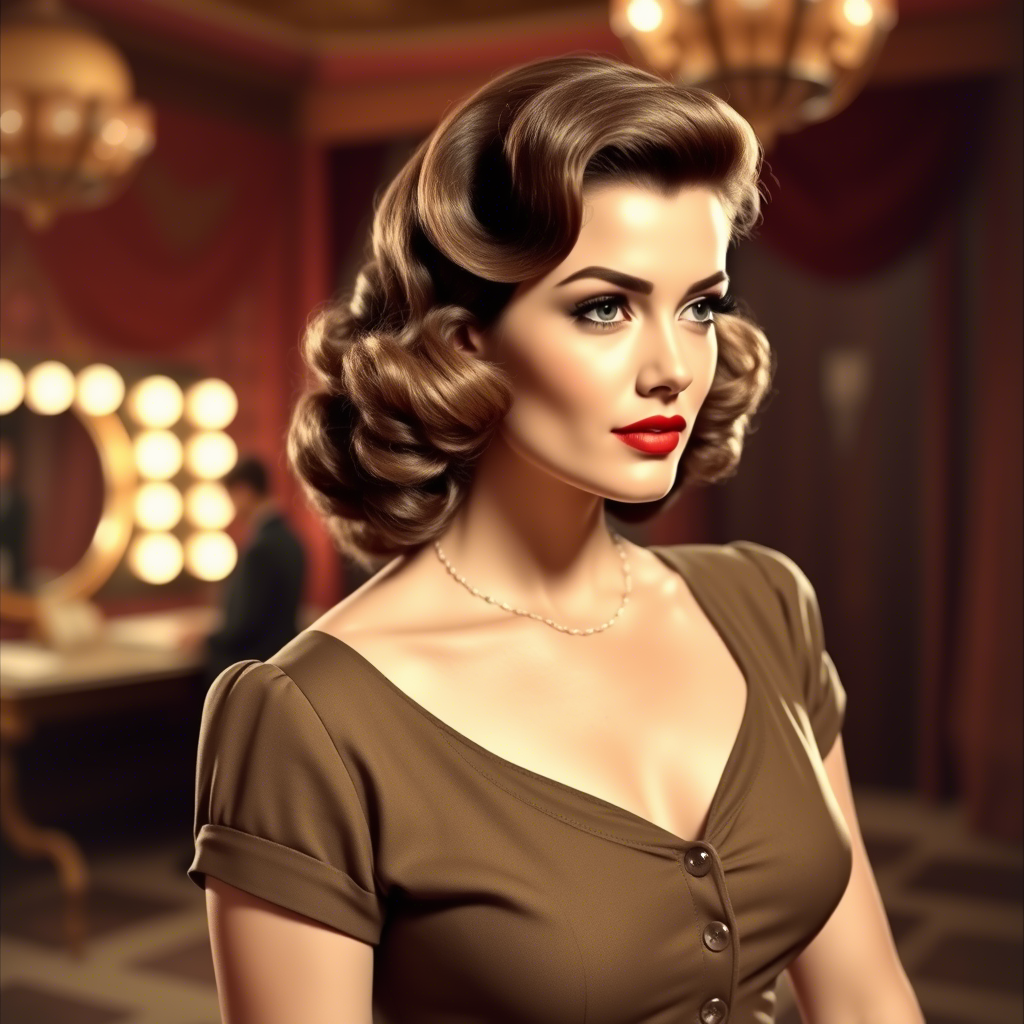 iconic hairstyles 1094's Hollywood Waves and Victory rolls