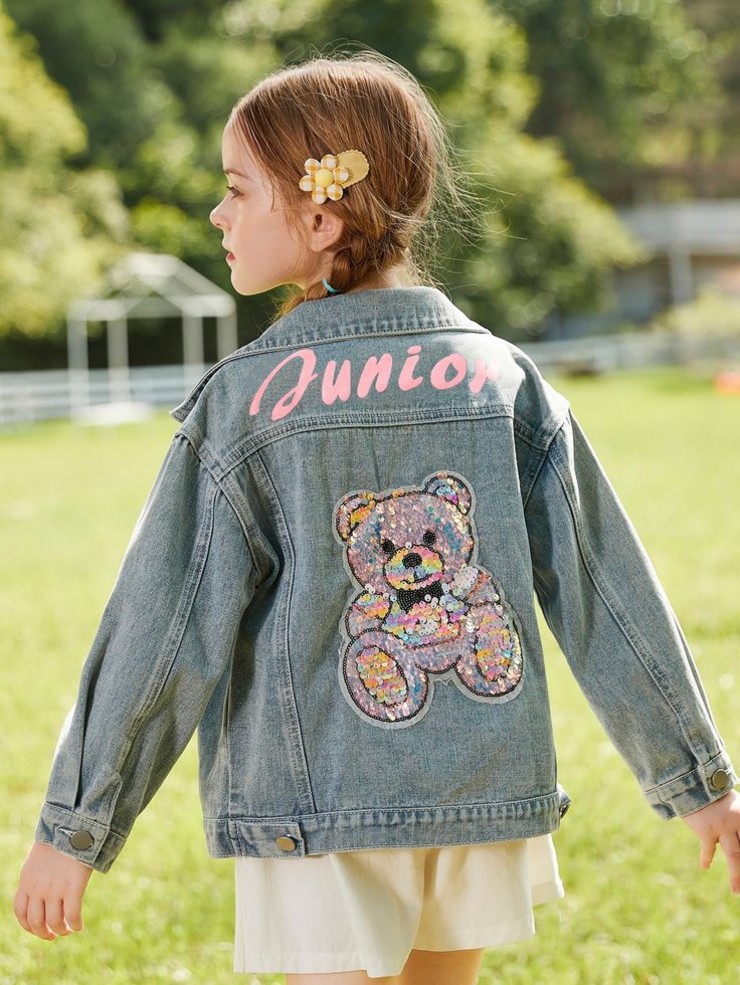 Girls Denim Jackets with Patchwork — Stand Out in Style