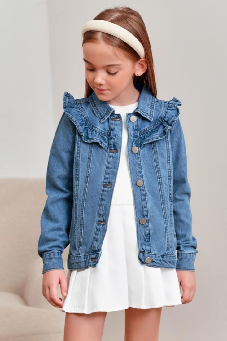 Colorful Girls' Denim Jackets for a Playful Pop