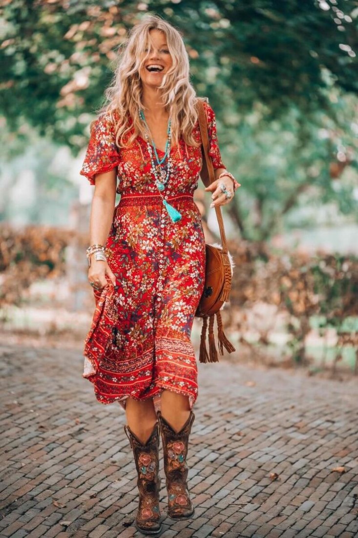 Boho Outfit Featuring Embroidered Pieces for Artful Details