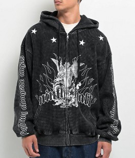Ninth Hall black graphic hoodie