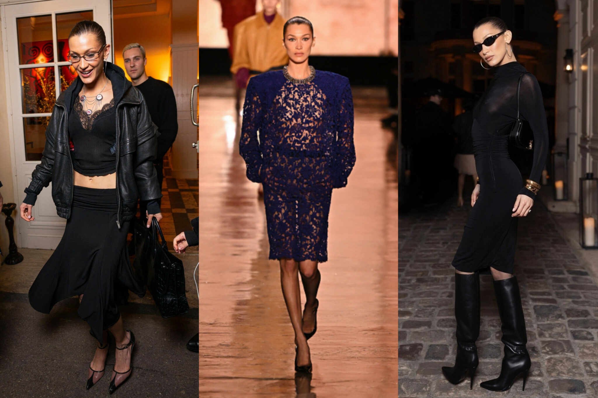 Bella Hadid Steals the Show at Paris Fashion Week Fall/Winter 2025-2026 in Five Show-Stopping Outfits—See Them Here