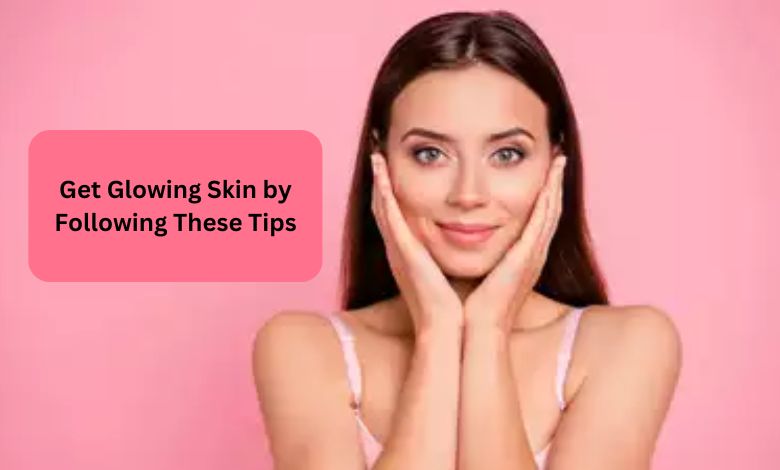 skincare treatments woamn on pink background