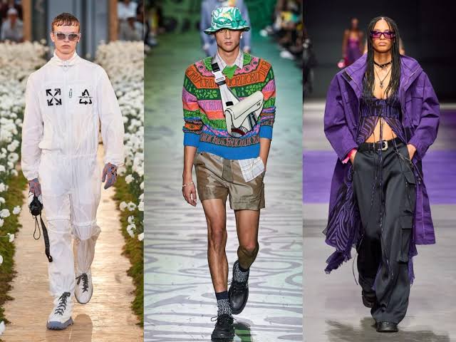 global youth cultures 3 models on runway in various street looks 