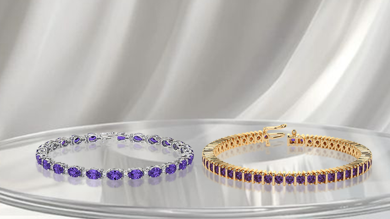 Tanzonite gemstone bracelets