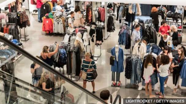 Fast Fashion and Slow Fashion shoppers in a store