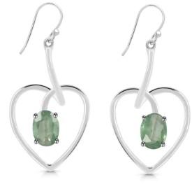 Green Kyanite Jewelry heart earings