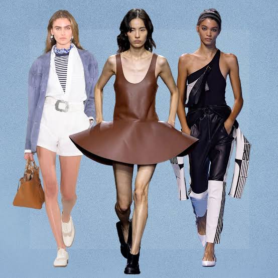 global influences on fashion 3 models in black brown and white