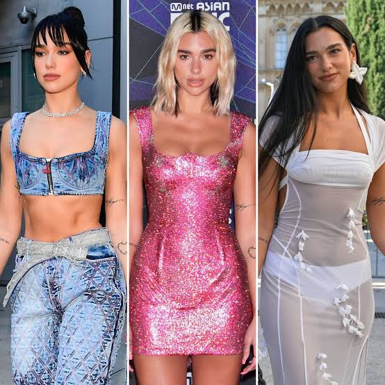 global influences on fashion 3 models in blue pink and white outfits