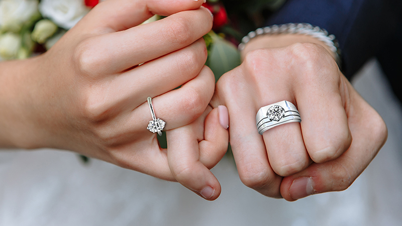 mens and womens affordable engagement rings