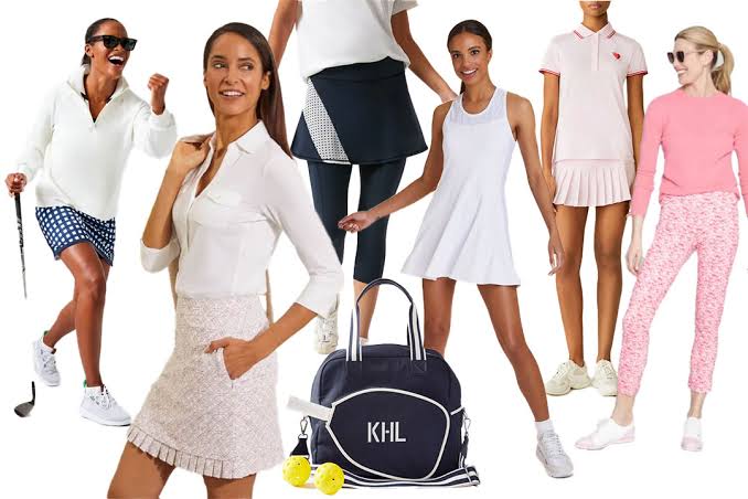 Women in various sports outfits