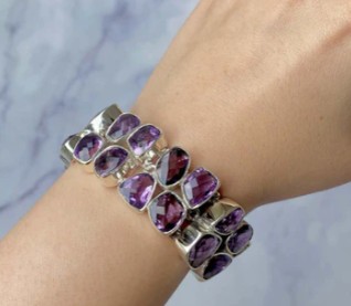 Bracelet amethyst jewelry